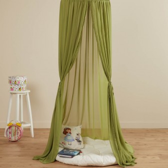 Çocuk Odası Yatağı Gölgelik Çadırı - Çocuk Oyun Çadırı (Yeşil) - Thumbnail