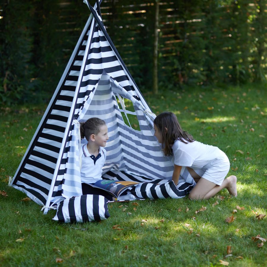 Svava Unisex Çocuk Oyun Çadırı - Oyun Evi (Siyah Beyaz)